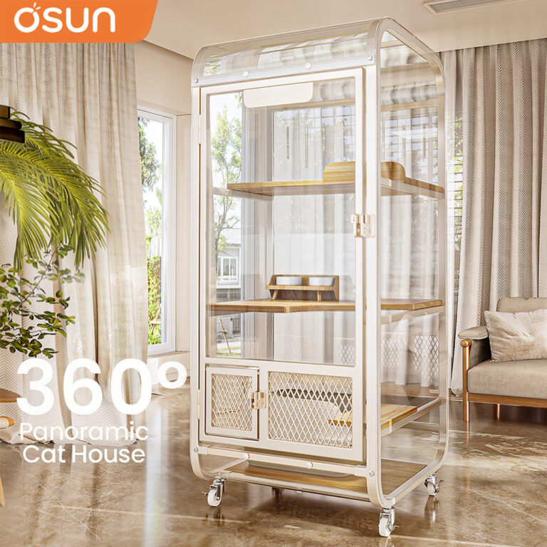Cat villa Luxury มุมมองพาโนรามา 360 องศา Sangkar Kucing besar กันน้า กรงบ้านแมว rumah Kucing