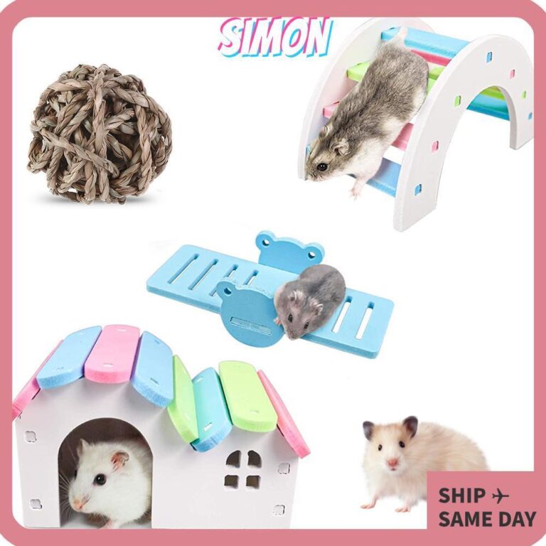 SIMON หนูแฮมสเตอร์บ้านสะพานฟันดูแลกระดานหกของเล่นไม้