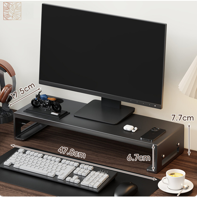 ชั้นวางหน้าจอคอม จัดระเบียบเดสก์ท็อป พร้อมที่เก็บคีย์บอร์ด เพิ่มความสูงของจอ สำหรับสำนักงาน