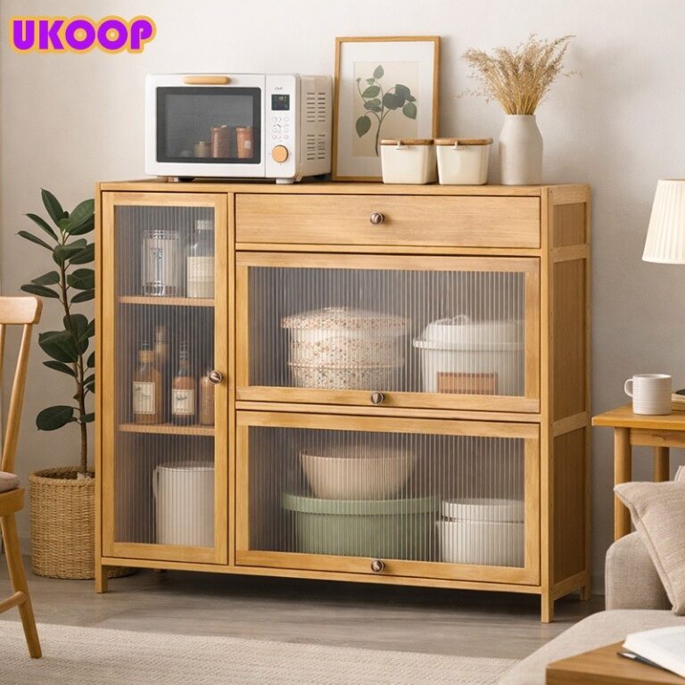 ตู้ข้างครัวสไตล์ญี่ปุ่นเรียบง่าย ตู้ข้างครัวประหยัดพื้นที่ ใช้งานอเนกประสงค์ เหมาะสำหรับใช้ในคอนโดหรือบ้านพื้นที่จำกัด