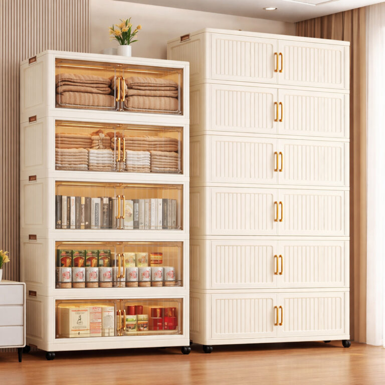 Suki ตู้เก็บของ ตู้เก็บของขนาด 1345ชั้น ตู้เก็บของขนาดใหญ่ 80cm วัสดุ PP หนา มีล้อ กันความชื้น ประหยัดพื้นที่