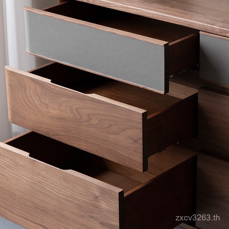 ลิ้นชักไม้เนื้อแข็ง A6L Retro Nine Drawer LockerShanju ห้องนั่งเล่นเก้าลิ้นชักตู้เก็บตกแต่งบ้านห้องนอน