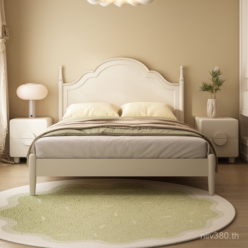 เตียงคณะกรรมการเด็กชายหนากว้างขึ้นสีน้าไม้เนื้อแข็งที่เรียบง่ายเตียงเด็กเยาวชนเตียงเดี่ยว QXIN