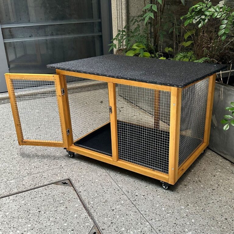 กรงสัตว์เลี้ยงราคาประหยัด กรงไก่เป็ดกระต่ายสำหรับกลางแจ้ง มีล้อเลื่อน สัตว์เลี้ยงสำหรับจัดแสดงในโรงเรียนอนุบาล
