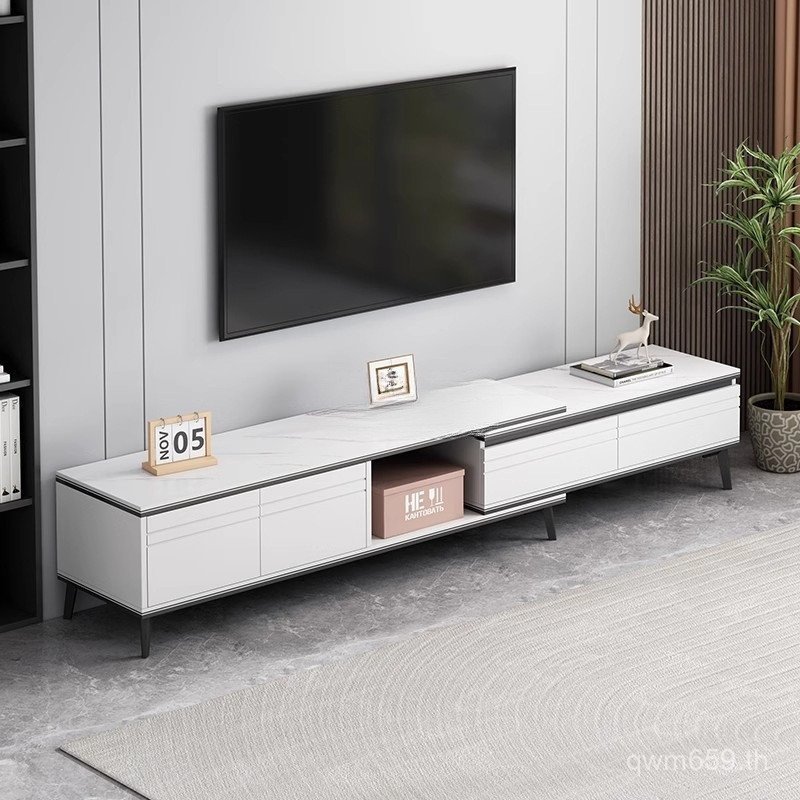 รูปแบบใหม่ล็อคตู้ทีวีในครัวเรือนตู้ทีวีแบบตั้งพื้นโต๊ะกาแฟหดชุดรวมการจัดเก็บที่ทันสมัยเรียบง่าย 5เฉลี่ย