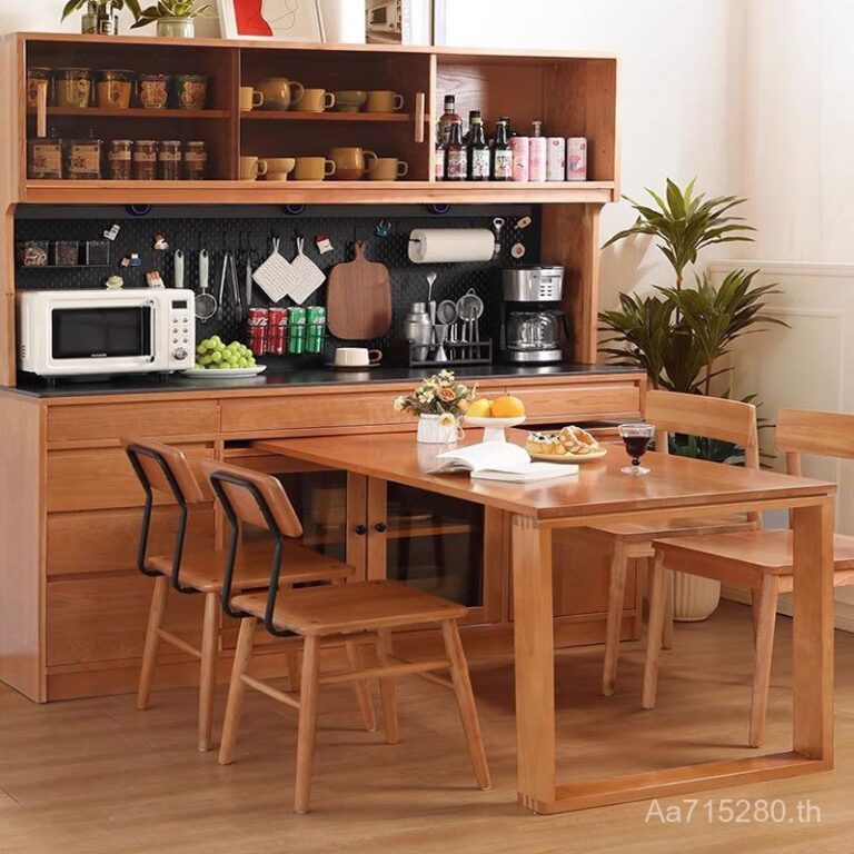Simple Locker Back Wall Nordic Multifunctional Dining Side Cabinet โต๊ะรับประทานอาหาร Cherry Wood Small Apartment Integrated North American Living Room 5NTR