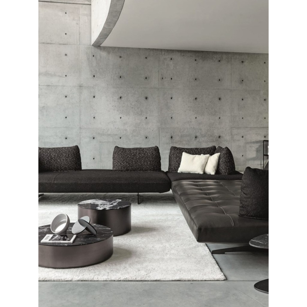 Research House Villa Leather Art พนักพิงยกสีดารูปตัว L รวมผู้เล่นหลายคน Sand Discovery Generation Simple Medium Apartment Assembly G