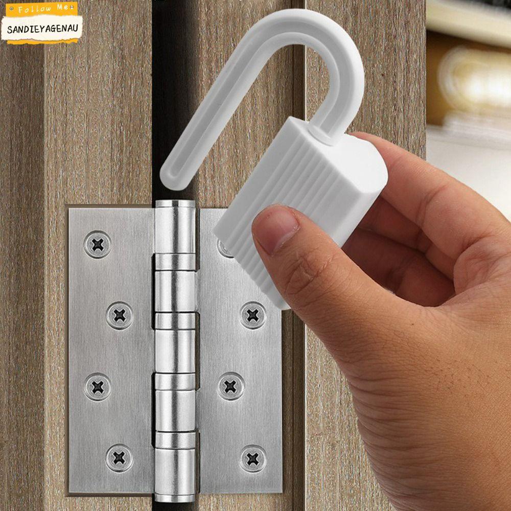 SANDIEYAGENAU ล็อคความปลอดภัยของเด็ก ที่กั้นประตู PP ทนทาน อุปกรณ์ความปลอดภัย ติดตั้งง่าย Anti Pinch Hand Antigrip เด็กความปลอดภัยป้องกันประตูความปลอดภัย