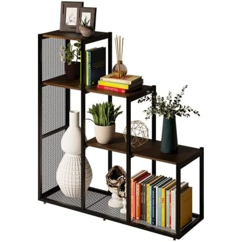 ชั้นเก็บของไม้ ในสัน ที่มีความสูงสามชั้นเหมาะสาหรับห้องนั่งเล่นห้องนอนห้องทางานและสานักงาน 112 x 106 x 33 ซม จายา ชั้นวางหนังสือตกแต่งสไตล์เรียบง่ายและ