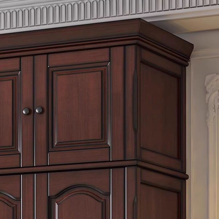 อเมริกันย้อนยุคตู้เสื้อผ้าไม้เนื้อแข็งห้องนอนครัวเรือนสามลิ้นชักตู้เสื้อผ้าตู้เก็บตู้เก็บของความจุขนาดใหญ่ดอกไม้ผ้าไหมแบบ