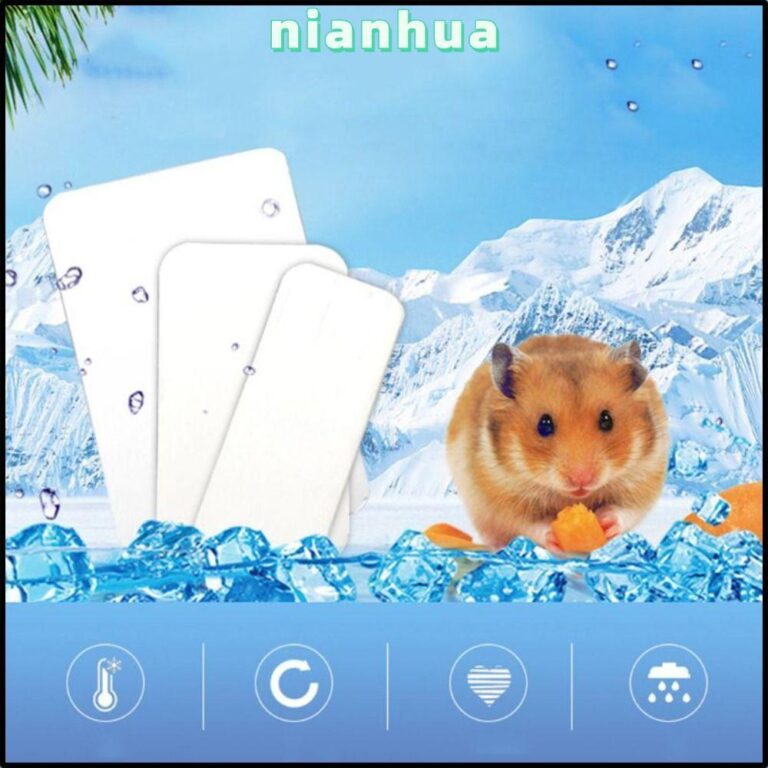 เหนียนฮวา แผ่นทาความเย็นสาหรับสัตว์เลี้ยง แผ่นทาความเย็นหนูแฮมสเตอร์เย็นสีเงิน อุปกรณ์กระต่ายหนูแฮมสเตอร์แผ่นน้าแข็งสัตว์เลี