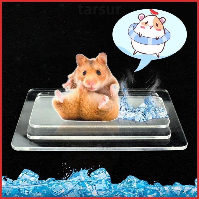 ทาร์เซอร์ แผ่นทาความเย็นสาหรับสัตว์เลี้ยง อุปกรณ์กระต่ายหนูแฮมสเตอร์ กระดานทาความเย็นหนูแฮมสเตอร์อลูมิเนียมพลาสติก แผ่นน้าแข็งสัตว์เลี้ยงเย็นเงิน