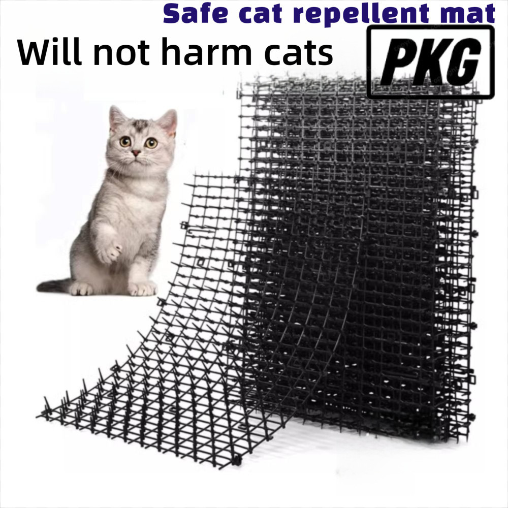 REPKG เสื่อป้องกันการปีนเขาสาหรับสัตว์เลี้ยง ไม่มีพรมไล่แมวพลาสติก Harm ตาราง Soft Prick สามารถซ้อนเสื่อป้องกัน vandalism ในร่มและกลางแจ้ง