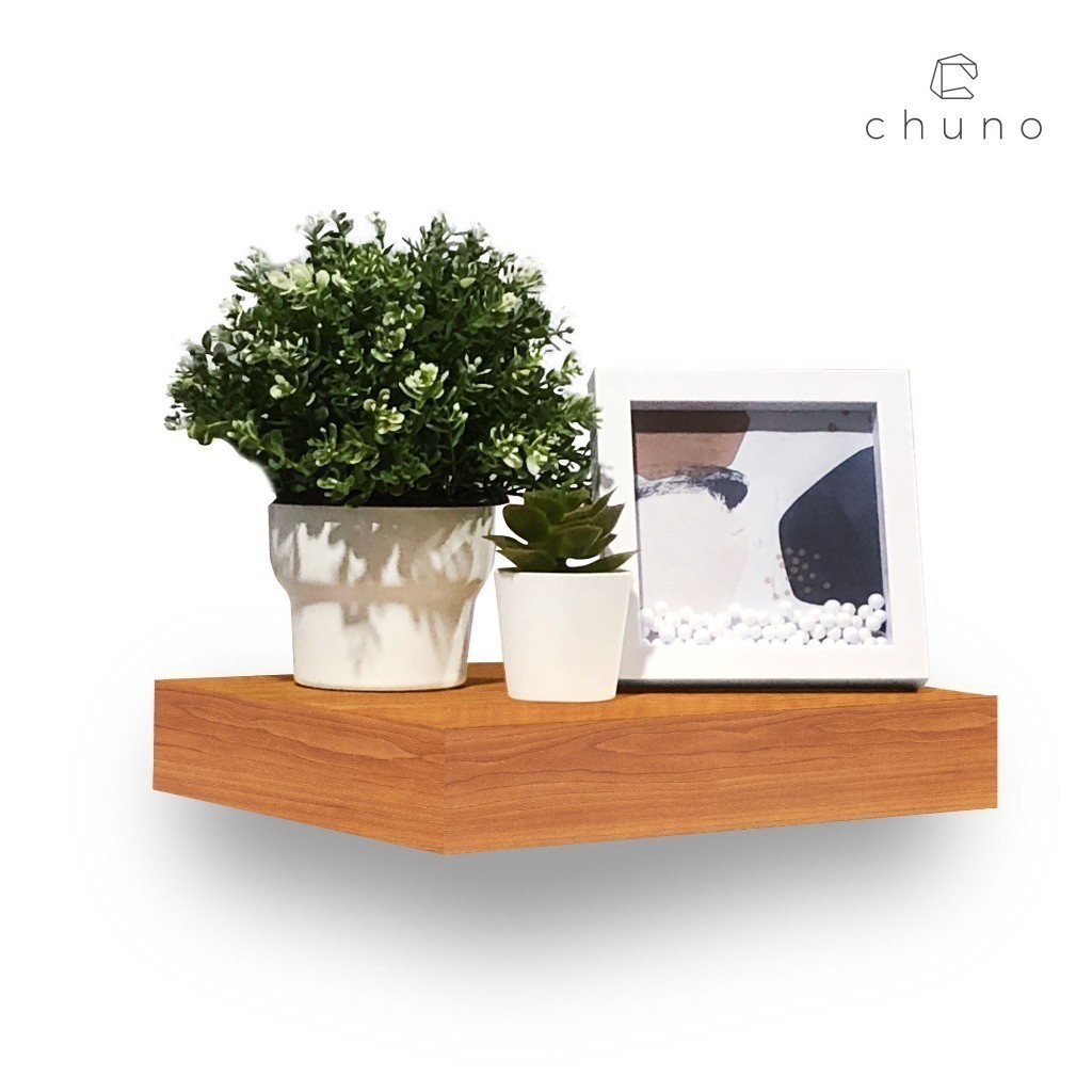 Chuno ชั้นวางของติดผนังไม้ Chuno ขนาด กว้าง 24 x ยาว 30 cm สีบีชส้ม