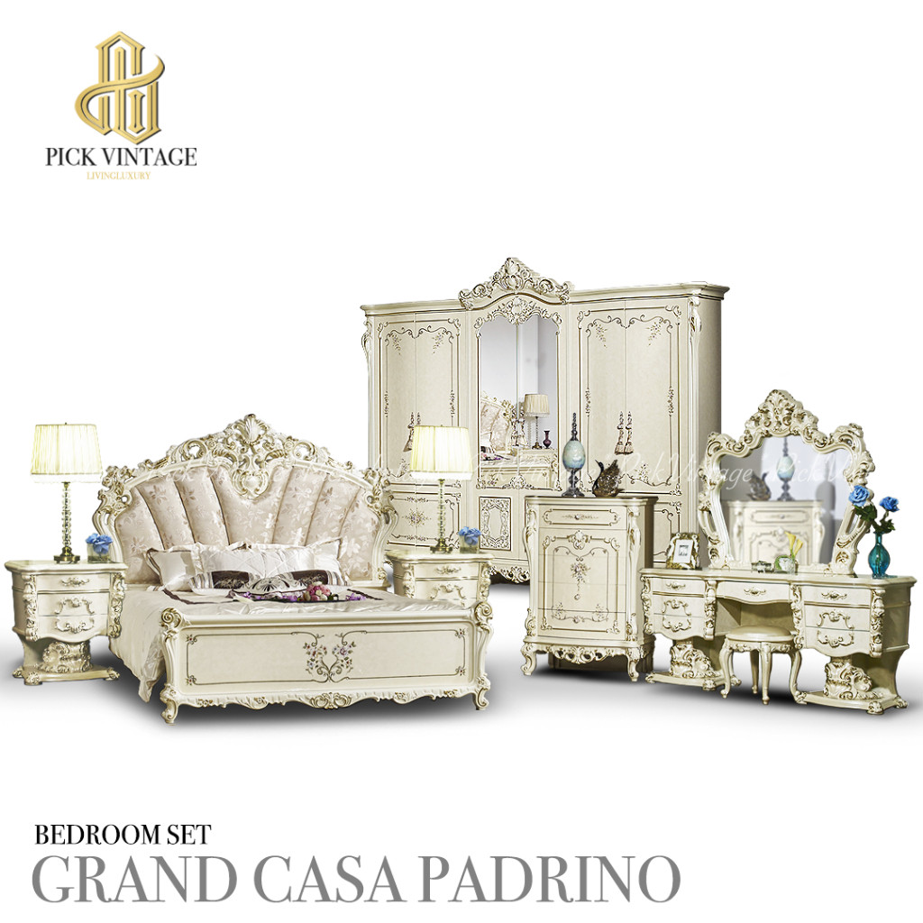 GRAND CASA PADRINO EXCLUSIVE BEDROOM SET ชุดห้องนอนหลุยส์ เกรดพรีเมี่ยม รุ่น แกรนด์ คาซ่า พาดริโน
