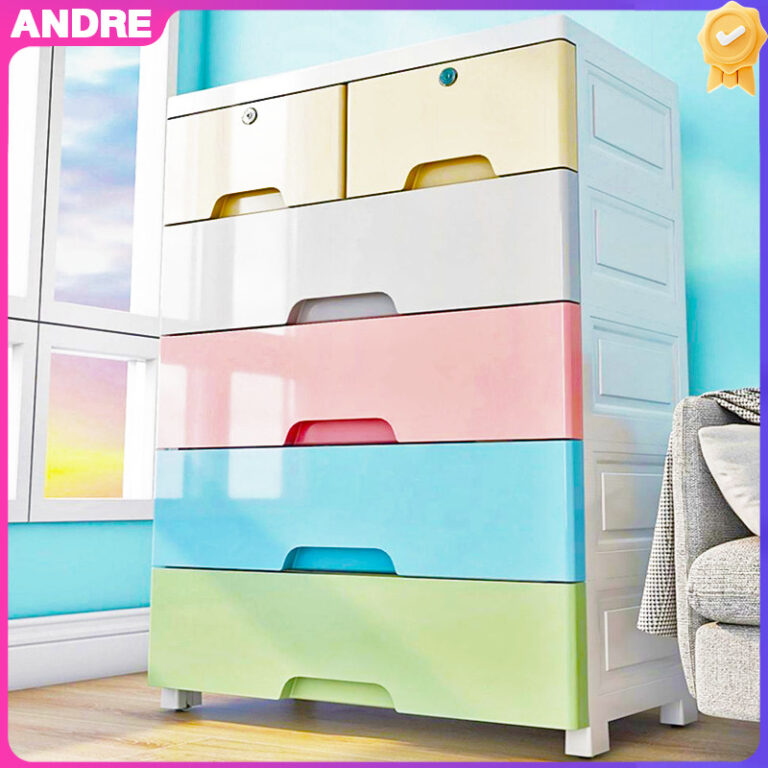 AND ลิ้นชัก ลิ้นชักใส่เสื้อผ้า หลากหลายชั้น ลิ้นชักใส่ของ สีสลับ มีล้อ ล็อคได้