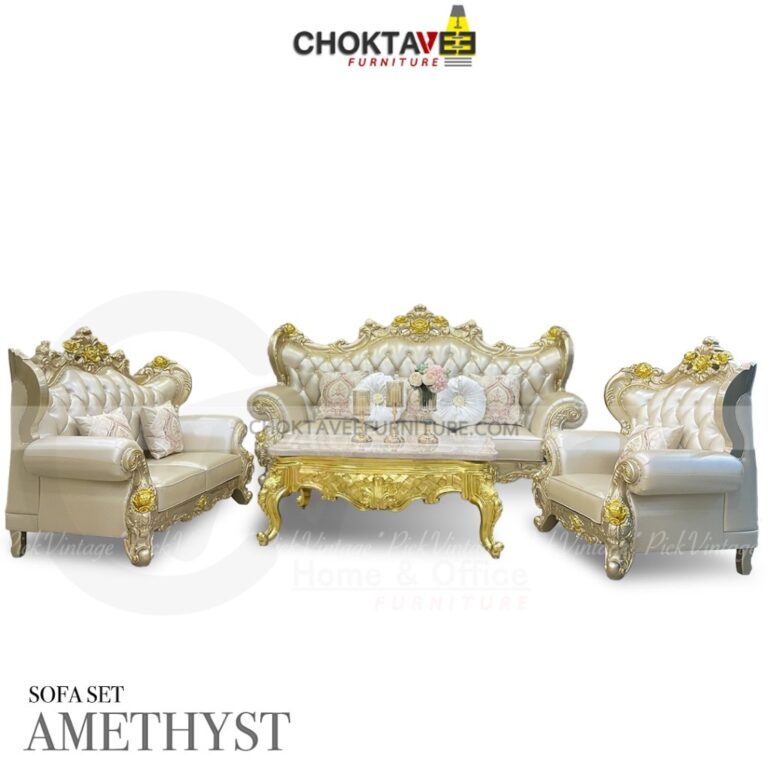 ชุดโซฟาหลุยส์ 4ชิ้น 321ที่นั่งโต๊ะกลาง Gold Titanium Series รุ่น TSFLVSET AMETHYST Pick Collection