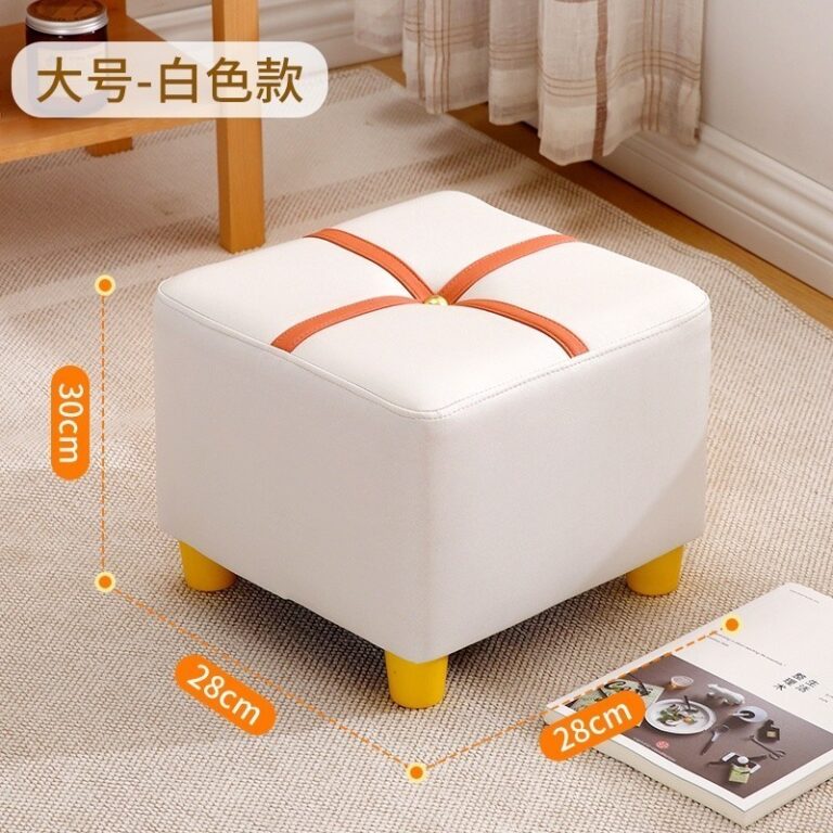 B ครัวเรือนขนาดเล็กตารางอุจจาระม้านั่งกาแฟโซฟาสตูลวางเท้าที่เรียบง่ายไม้เนื้อแข็งขาต่าสุทธิสีแดงนั่งเก้าอี้ห้อง ท่า