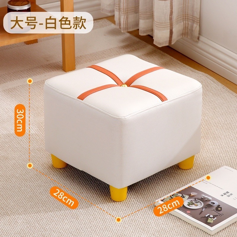 B ครัวเรือนขนาดเล็กตารางอุจจาระม้านั่งกาแฟโซฟาสตูลวางเท้าที่เรียบง่ายไม้เนื้อแข็งขาต่าสุทธิสีแดงนั่งเก้าอี้ห้อง ท่า