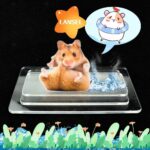 แลนเซล แผ่นทาความเย็นหนูแฮมสเตอร์ แผ่นทาความเย็นสัตว์เลี้ยงเงินอลูมิเนียมพลาสติก อุปกรณ์กระต่ายหนูแฮมสเตอร์ แผ่นน้าแข็งสัตว์เลี้ยงเย็