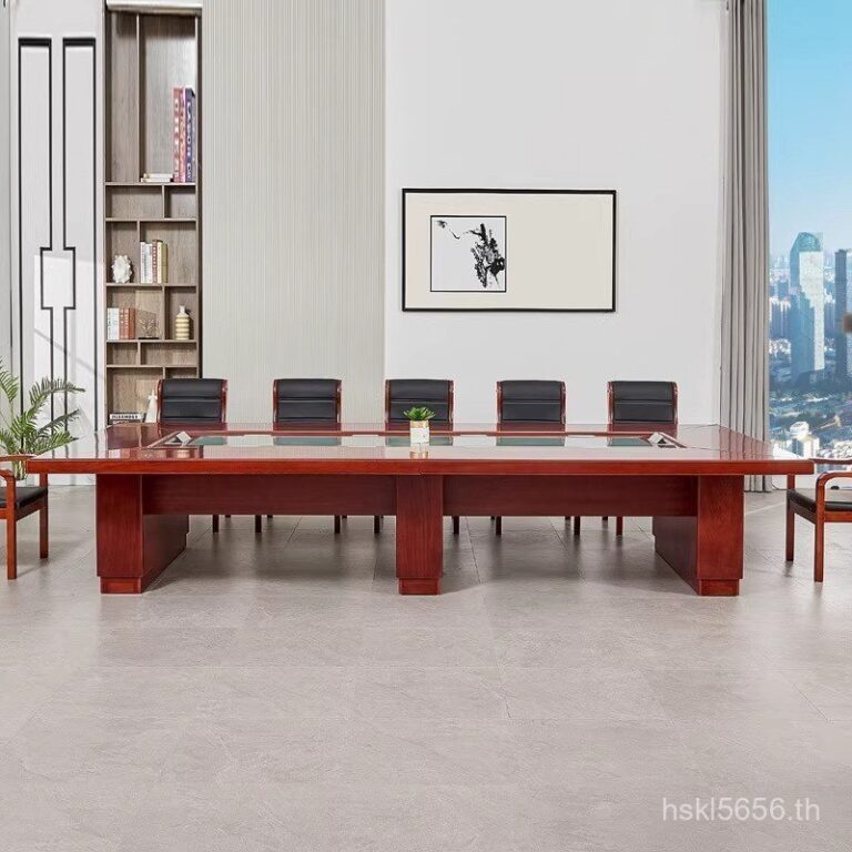 ห้องประชุมรวมกันสีประชุมที่เรียบง่ายขนาดใหญ่โต๊ะยาวโต๊ะเก้าอี้ไม้เนื้อแข็งสี่เหลี่ยมประชุมตารางจีนต่อรองตาราง 2อ้างอิง