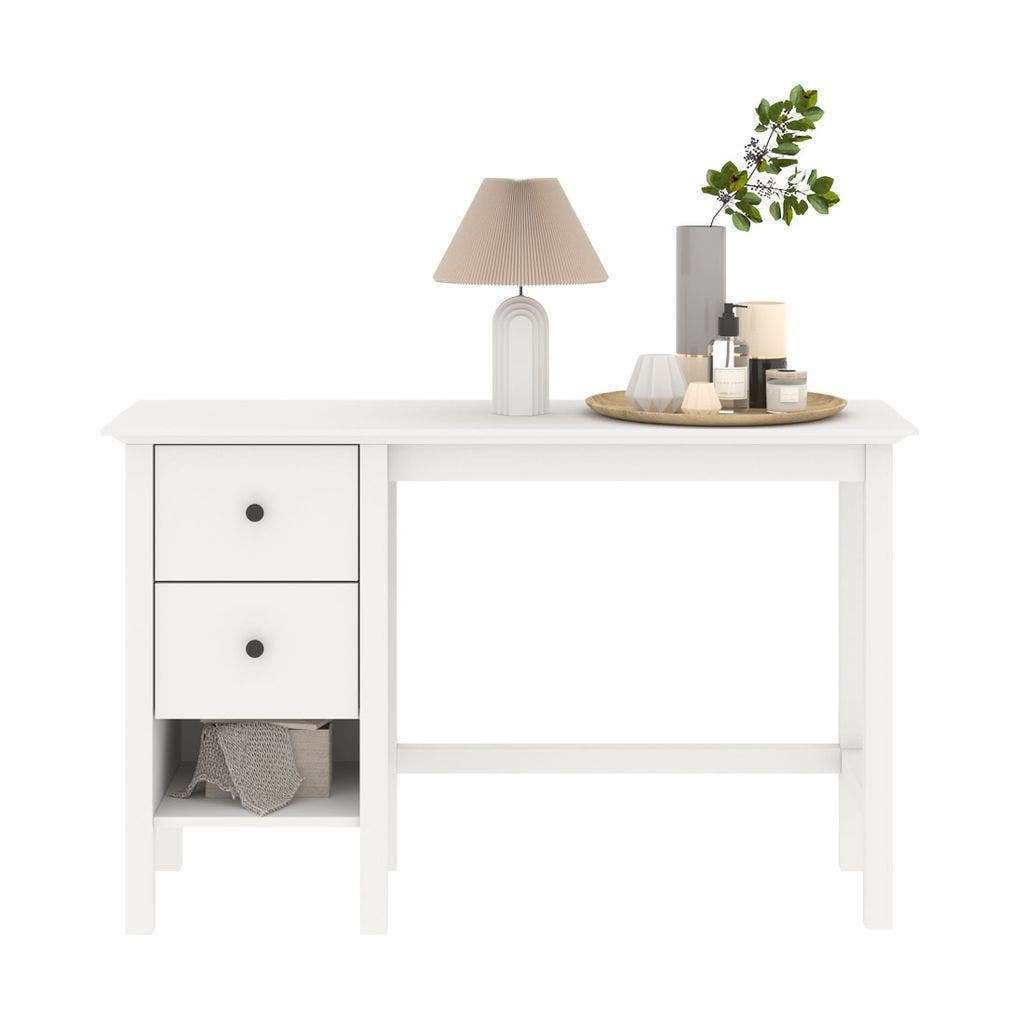 Koncept Furniture โต๊ะเครื่องแป้งแบบนั่ง รุ่น Moneta สีขาว สีเขียว