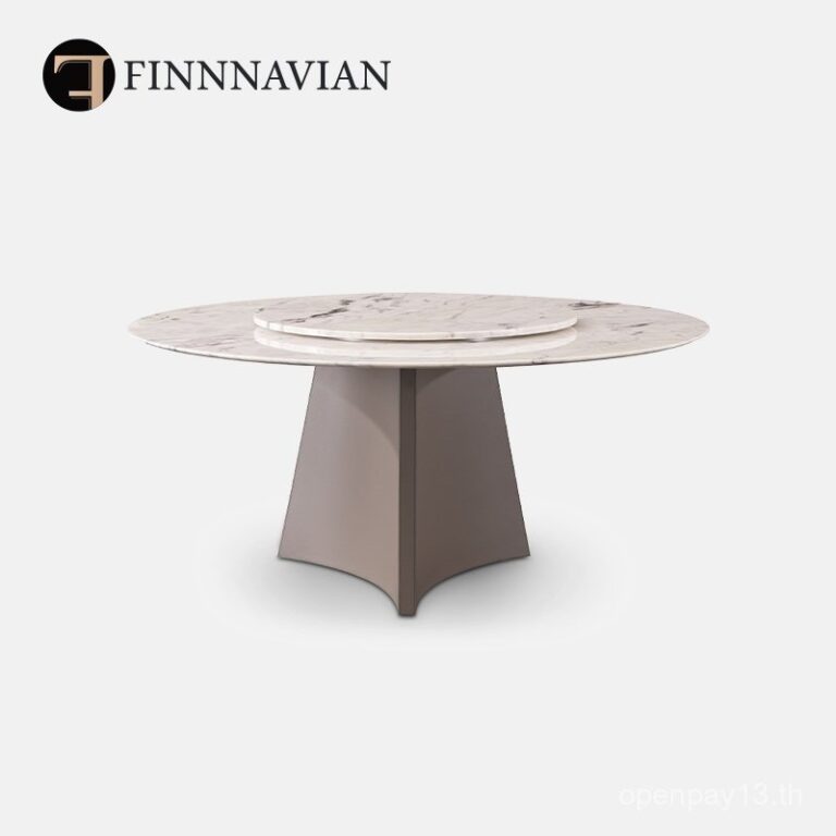 Fenavia Italian Minimalist Modern Marble โต๊ะรับประทานอาหารหรูหรา Villa Turntable โต๊ะรับประทานอาหารทรงกลม Nest Birds Nest