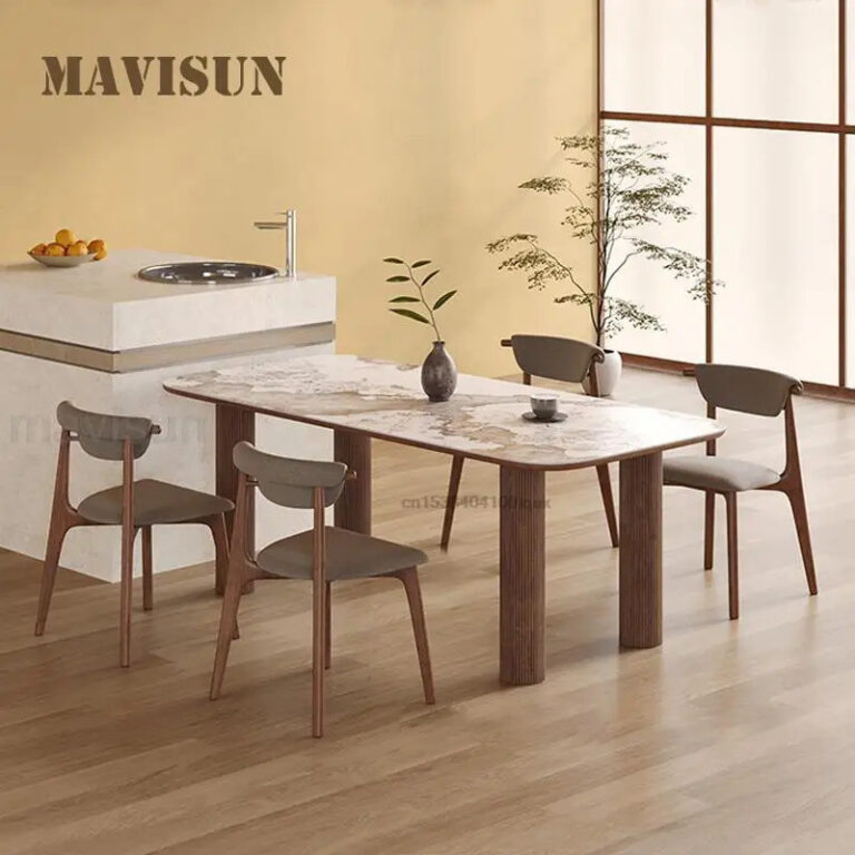 NEW Top Choice มีดครัวไม้สไตล์ญี่ปุ่นสาหรับอพาร์ทเมนท์ขนาดเล็กและขนาดใหญ่สี่ขาไม้เนื้อแข็งทรงกระบอก Rock Boa