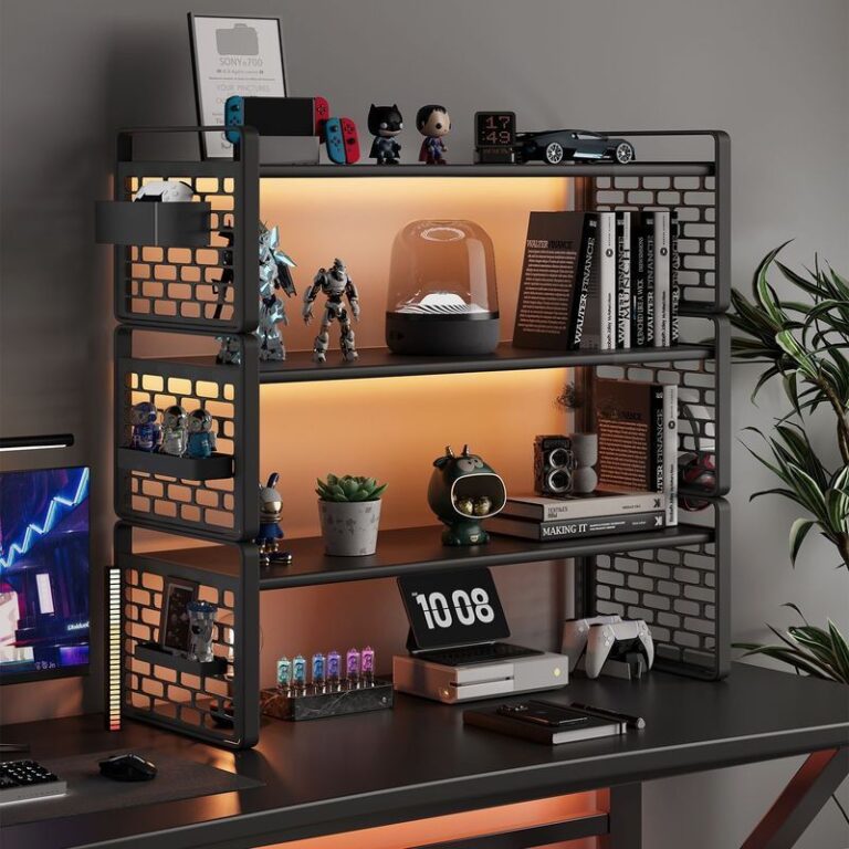 ชั้นวางเดสก์ท็อปชั้นวางหนังสือชั้นเก็บหลายชั้นสก์ท็อปชั้นเก็บสก์ท็อปแนวตั้งจิปาถะชั้นวางชั้นวางจอแสดงผลห้องเล่นเกมชั้นเก็บ