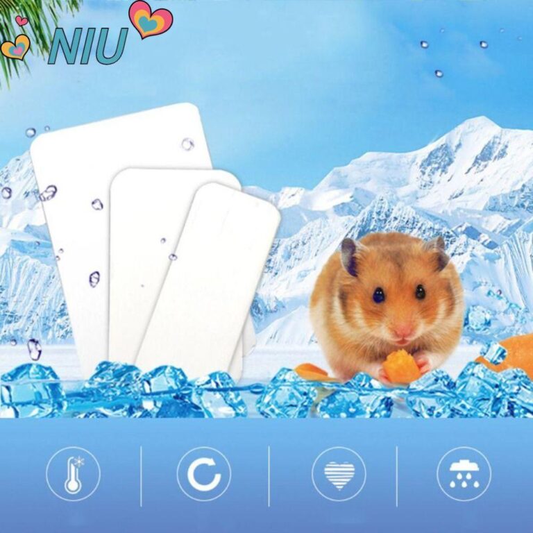 นิยูยูเจส แผ่นทาความเย็นสาหรับสัตว์เลี้ยง อุปกรณ์กระต่ายหนูแฮมสเตอร์อลูมิเนียมพลาสติกหนูแฮมสเตอร์แผ่นทาความเย็นหนูแฮมสเตอร์ แผ่นน้าแข็งสัตว์เล