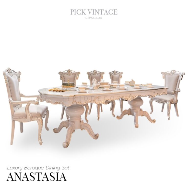 ANASTASIA DINING SET ชุดโต๊ะอาหารสไตล์หลุยส์ 8ที่นั่ง รุ่น อะนาสตาเซีย