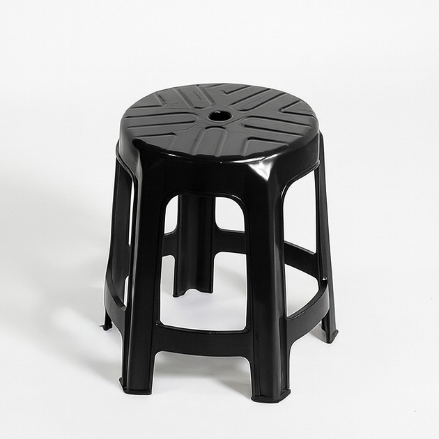 เก้าอี้พลาสติก รุ่นหนาพิเศษ รับได้ถึง 100 กิโลกรัม หัวโล้น เก้าอี้กลม 0195