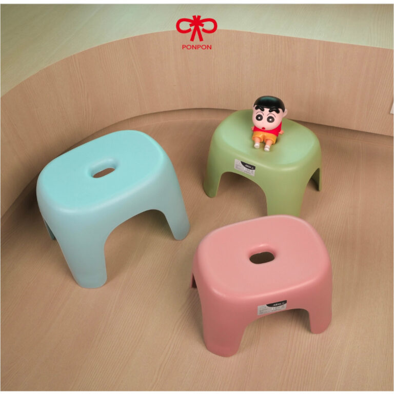 PONPON เก้าอี้ม้านั่งมินิมอล ดีไซน์ทรงมนสไตล์เกาหลี แข็งแรง ทนทาน มีให้เลือก 2 ไซส์ 4 สีพาสเทล