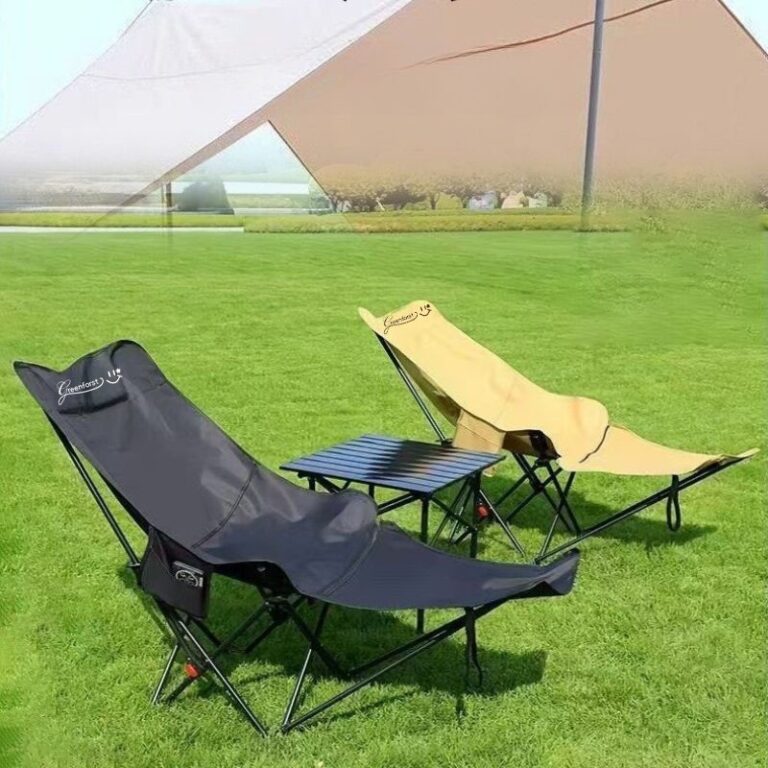 Greenforst เก้าอี้แคมป์ปิ้ง เก้าอี้ปิกนิก เก้าอี้สนามพับเก็บได้พกพาสะดวก เก้าอี้ปรับนอนได้4ระดับ มีที่พักขา รุ่น 2031